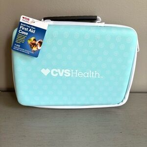 NWT CVS Health Build Your Own First Aid Case Blue 9.25” X 6.5” X 2.5”
